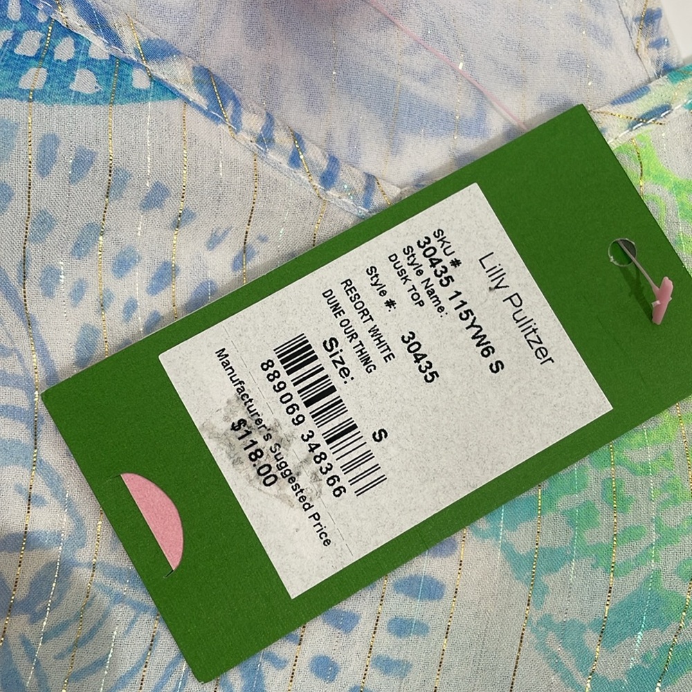 NWT Lilly Pulitzer Dusk Tank color Resort White Dune Our Thing Size S - Picture 5 of 11